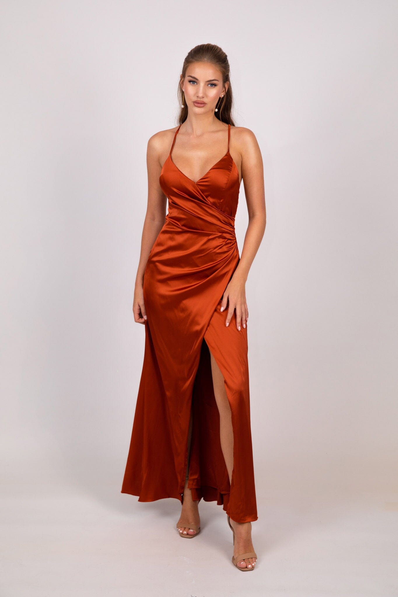 Rust orange maxi dress online