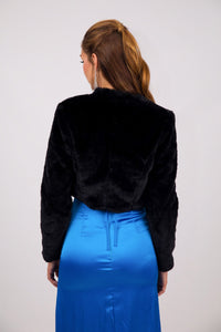 Adrianna Faux Fur Jacket - Black