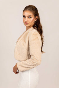 Adrianna Faux Fur Jacket - Mocha