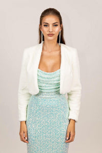 Adrianna Faux Fur Jacket - White