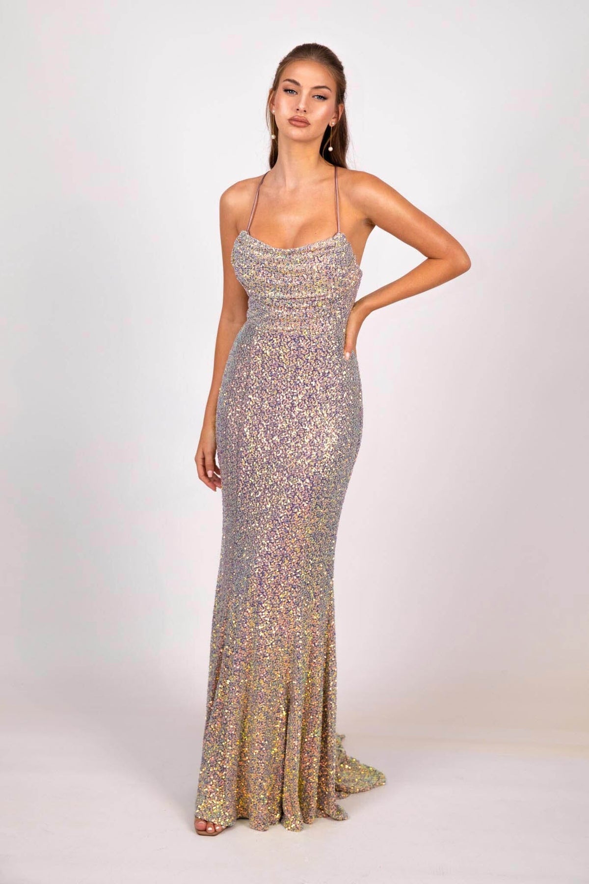 Eloisa Sequin Gown - Metallic Bronze