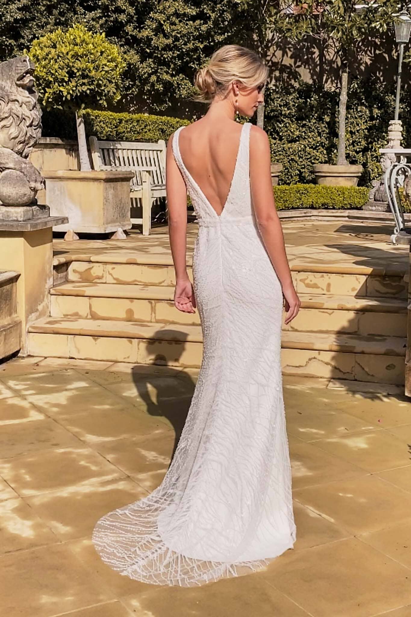 KALANI Embellished Gown Ivory Noodz Boutique