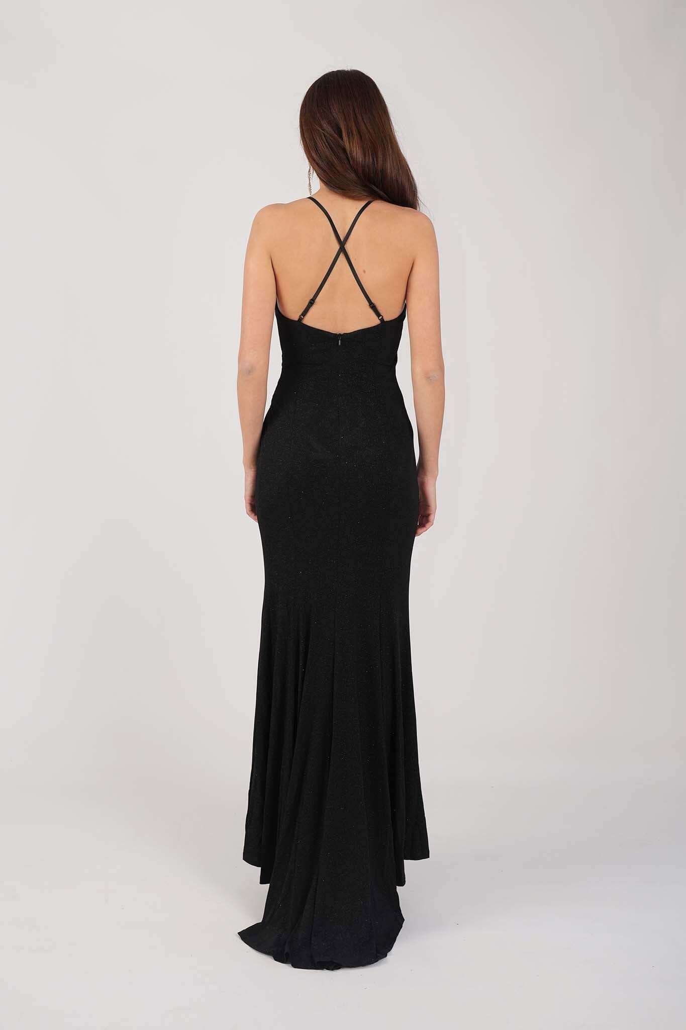 Lucia Maxi Dress Shimmer Black