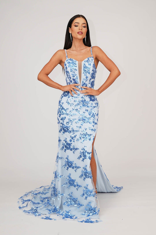 Shop Formal Dress - Tatiana Corset Gown - Light Blue featured image