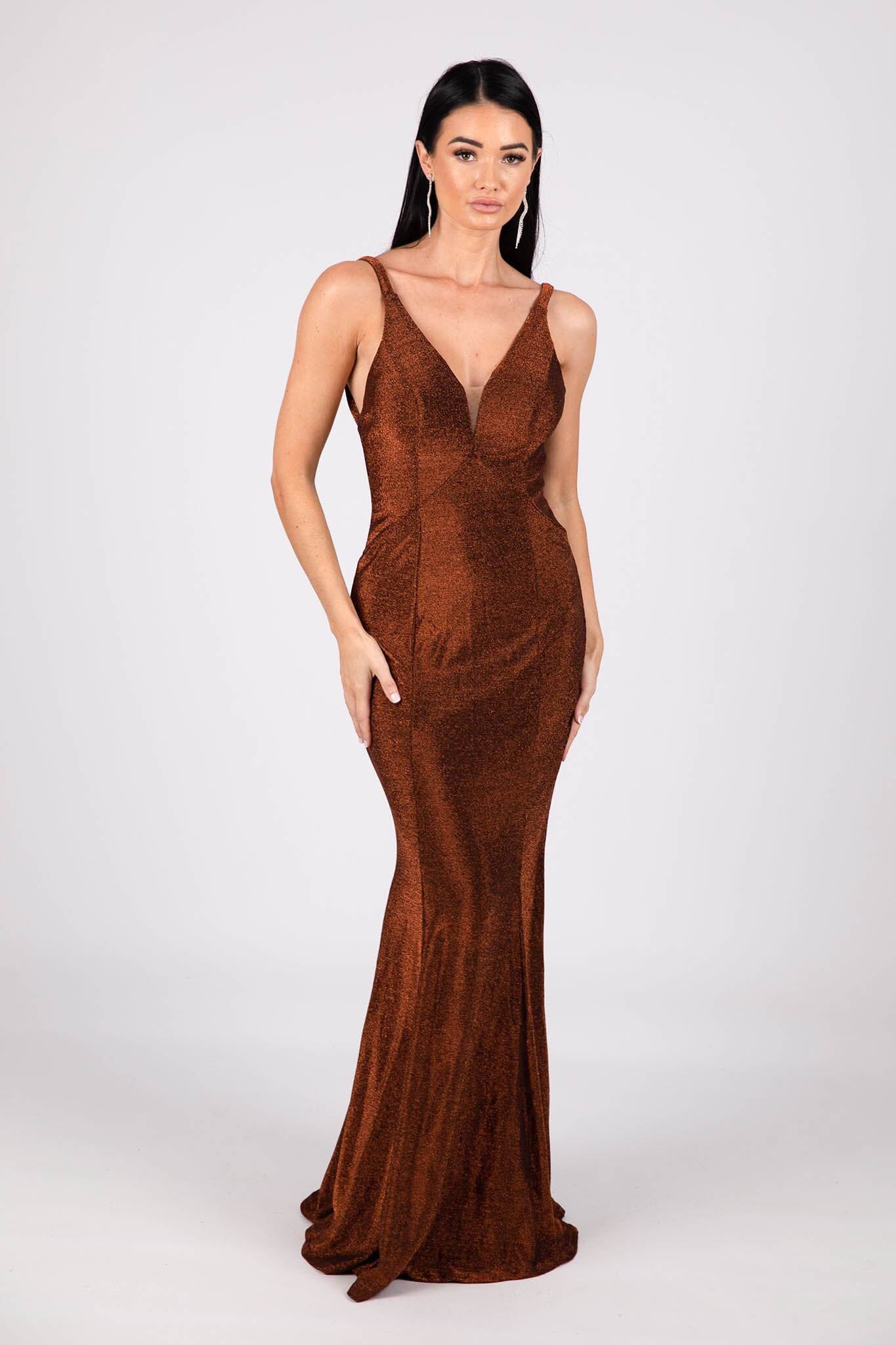 Thalia Gown Shimmer Copper Noodz Boutique