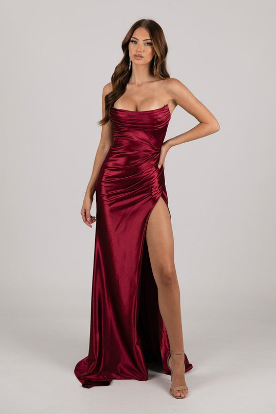 Shop Formal Dress - Zaria Gown - Burgundy featured image