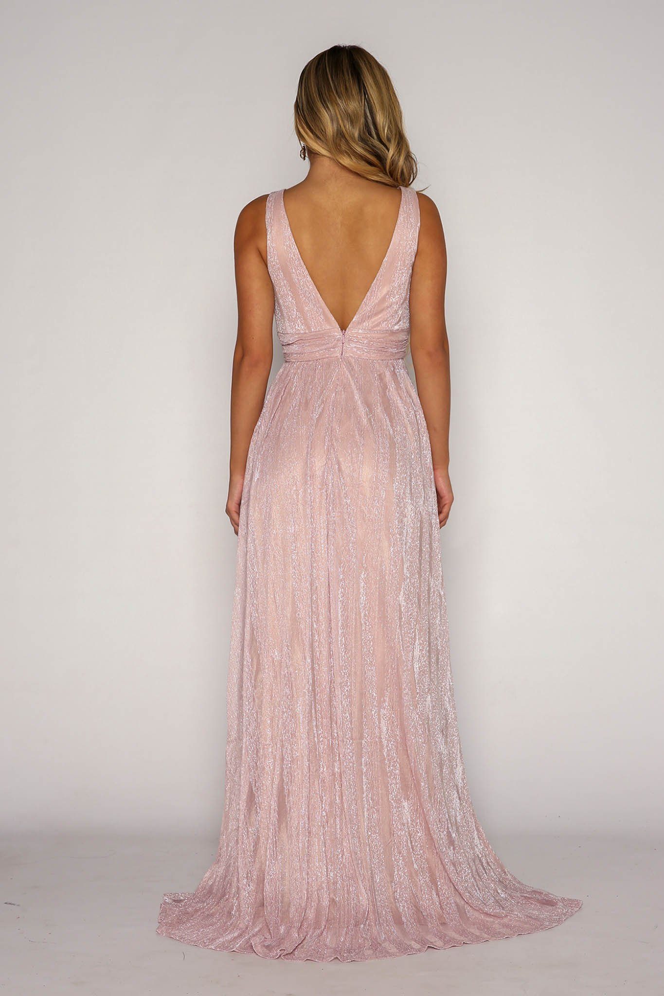 Dusty pink and rose gold outlet dress