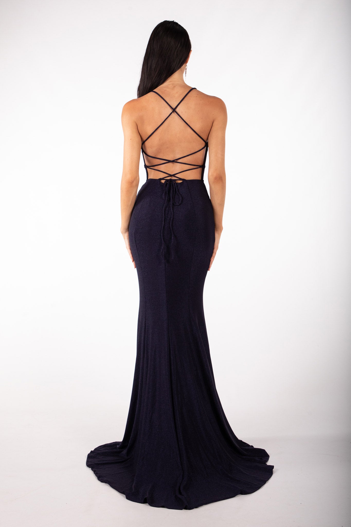 Catherine Gown Shimmer Navy Noodz Boutique