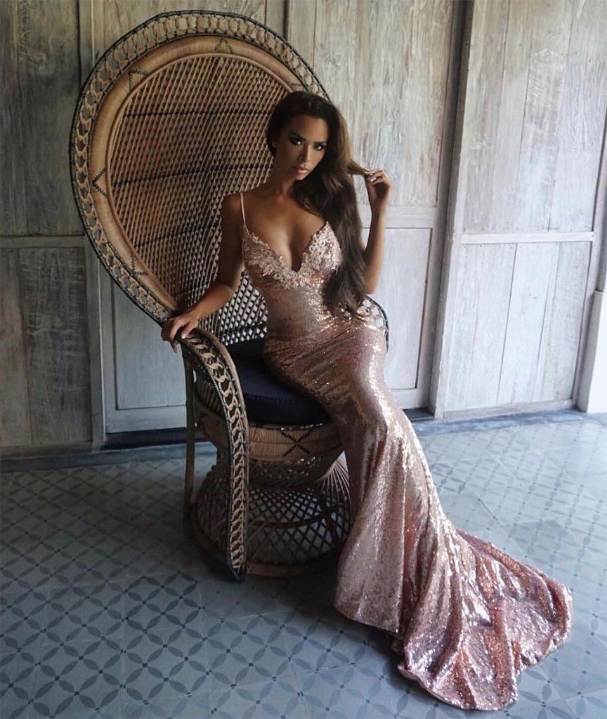 Roselle Luxe Gown Rose Gold