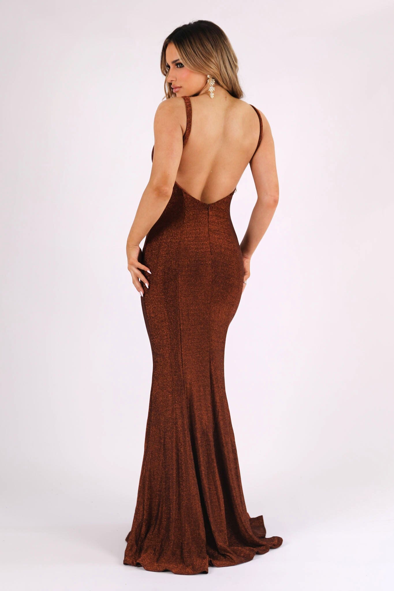 Thalia Gown Shimmer Copper Noodz Boutique